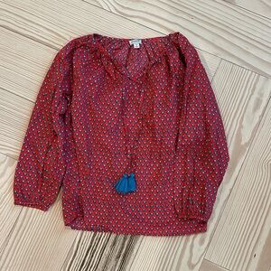 J. CREW BLOUSE WITH SUPER CUTE TASSEL TIES